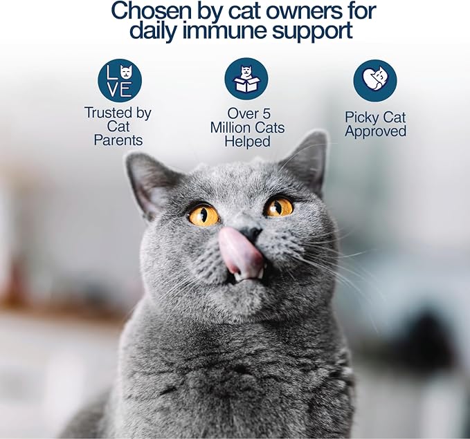 Felisyl L-Lysine Gel for Cats &amp Kittens (5oz) – Immune System Respiratory &amp Eye Health Support. Reduces Sneezing Runny Nose &amp Watery Eyes. Daily Salmon-Flavor Supplement – Made in USA (2
