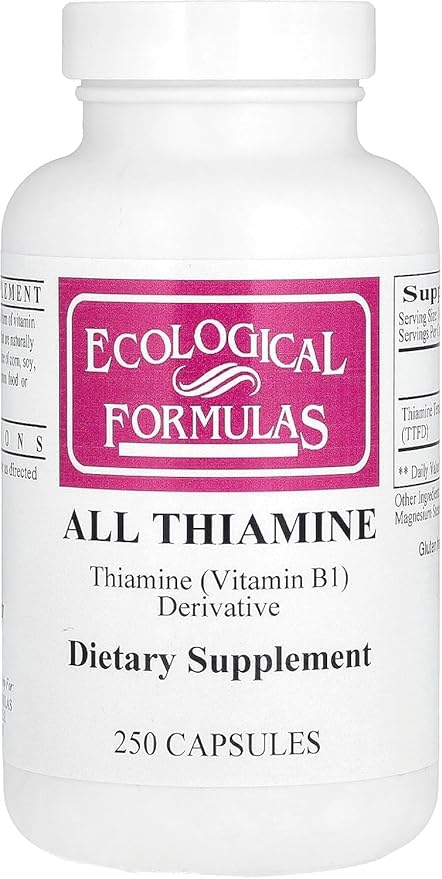 Ecological Formulas Allithiamine Vitamin B1 Capsule 50 mg 250 Count