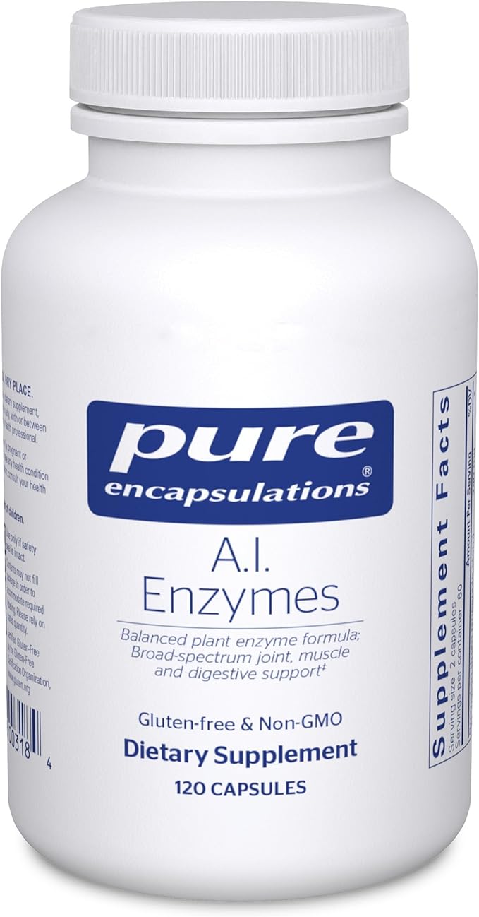 Pure Encapsulations A.I. Enzymes | Balanced Plant Enzyme Formula for Joint Muscle and Digestive Support | 120 Capsules