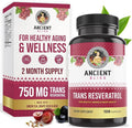 Ancient Bliss Resveratrol Powerful Antioxidant Supplement with Green Tea Grape Seed Extract for Healthy Aging for Men &amp Women