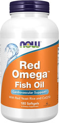 NOW Foods Supplements Red Omega™ with CoQ10 30 mg and Omega-3 Fish Oil Cardiovascular Support* 180 Softgels