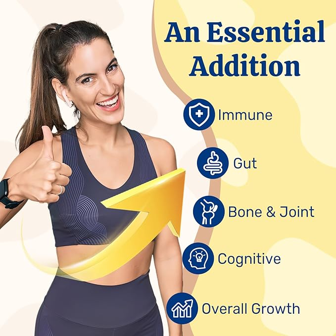 Bovine Colostrum Chews Supplement with 60% IgG for Humans Women Men Kids- for Immune Gut Bone Joint Cognitive Overall Growth from Grass-Fed Cows &amp Vanilla Flavor 60 Soft Chews