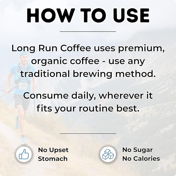 Long Run Coffee – Hydrating Coffee with Electrolytes – All Natural Energy + Hydration + Recovery for Athletes – Stomach Friendly Electrolyte Coffee for Runners (5 lb Blueberry Pancake)