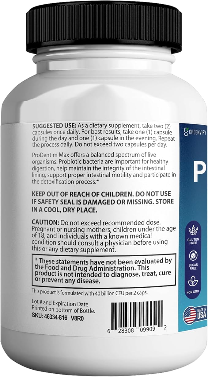 – Extra Strength Probiotic Supplement with 40 Billion CFU – Supports Teeth Gums Ear Nose Throat &amp Digestive Health – 60 Capsules (2)