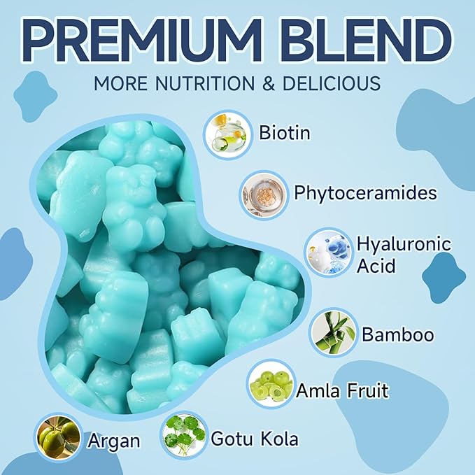 GHK-Cu Copper Peptide Gummies Supplement 300 mcg per Serving Liposomal Formula 60 Vegan Gummies – Beauty Support Matrix with Biotin Phytoceramides &amp Herbal Blend