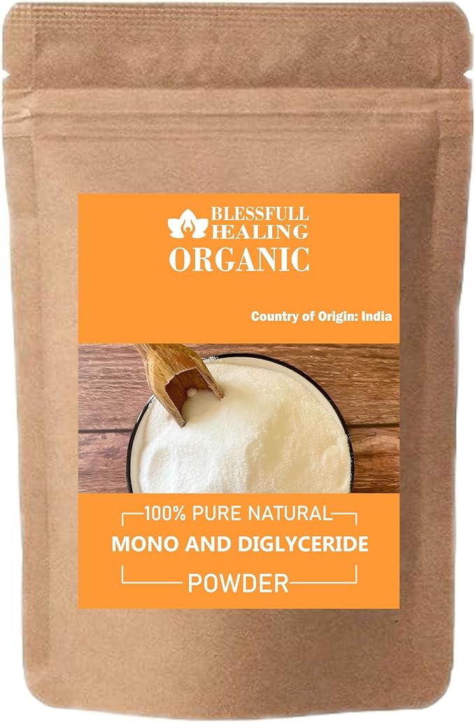 Blessfull Healing Organic Mono And Diglyceride Powder 100% Pure Natural 100 Gram / 3.52 oz