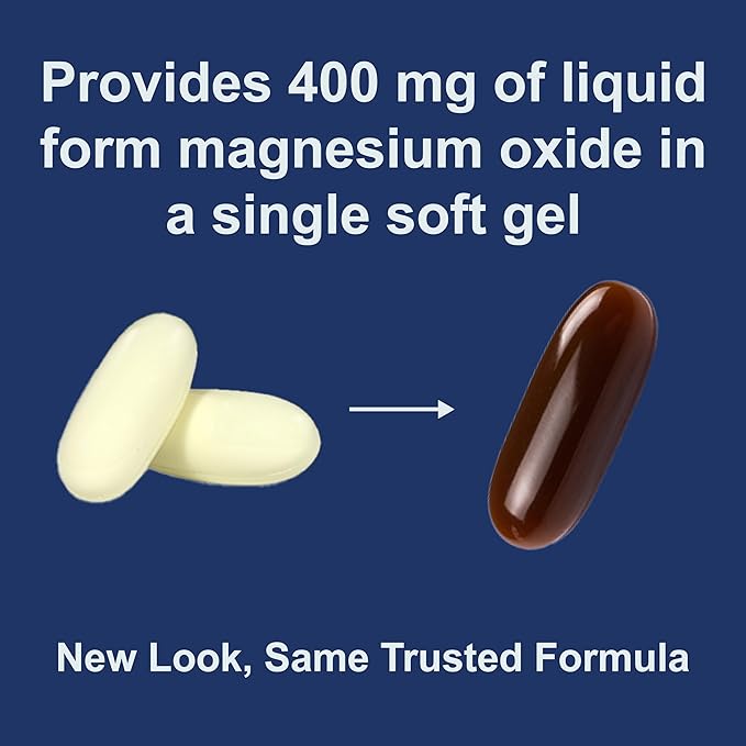Carlson - Magnesium Gels 400 mg of Magnesium per Softgel Heart &amp Muscle Support Magnesium Gel Caps Bowel Function Magnesium Supplement 250 Softgels