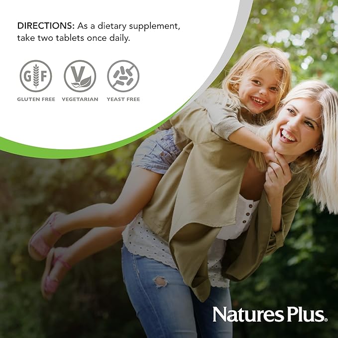 NaturesPlus Ultra Prenatal Multivitamin - 800 mcg Folate 180 Vegetarian Tablets - Prenatal Supplement with Iron Iodine Calcium &amp B-Complex Vitamins - Gluten-Free - 90 Servings
