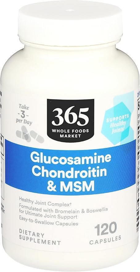365 by Whole Foods Market Glucosamine Chondroitin and MMS 120 Capsules