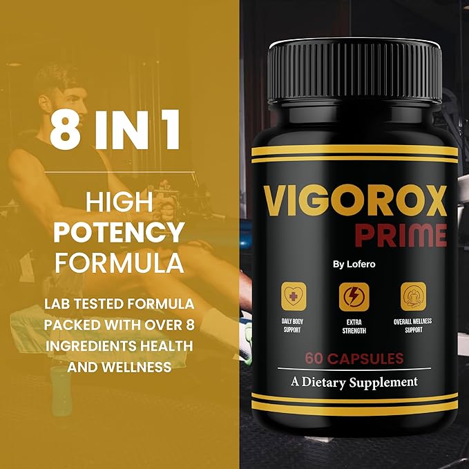 Vigorox Prime Capsules VigoroxPrime Advanced Maximum Strength Performance Pills For Men Premium All-Natural Ingredients Formula for Overall Health &amp Wellness Support Capsulas Pastillas (60 capsu