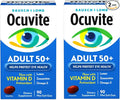 Ocuvite Adult 50+ Eye Health Vitamins and Mineral Supplements with Lutein Zeaxanthin and Omega-3 90 Soft Gels (Pack of 2)