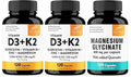 Sandhu's Vitamin D3 K2 &amp Magnesium Glycinate with Quercetin Capsules | Supports Quality Sleep Relaxation Immune Muscle Health &amp Energy