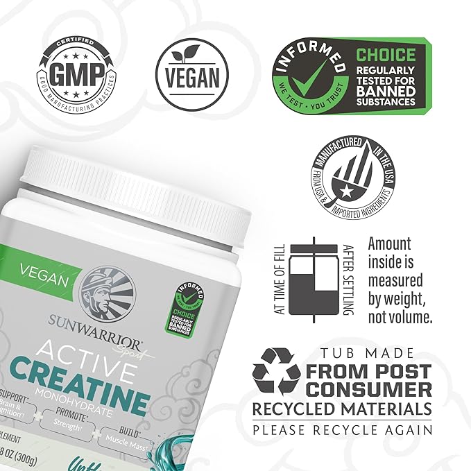 Active Preworkout Hydration Blend &amp Creatine Monohydrate Powder Set | Bundle &amp Save | Non-GMO Soy Dairy Filler &amp Gluten Free (60 Servings Unflavored Creatine 30 Servings Yuzu Mango Pre Wo
