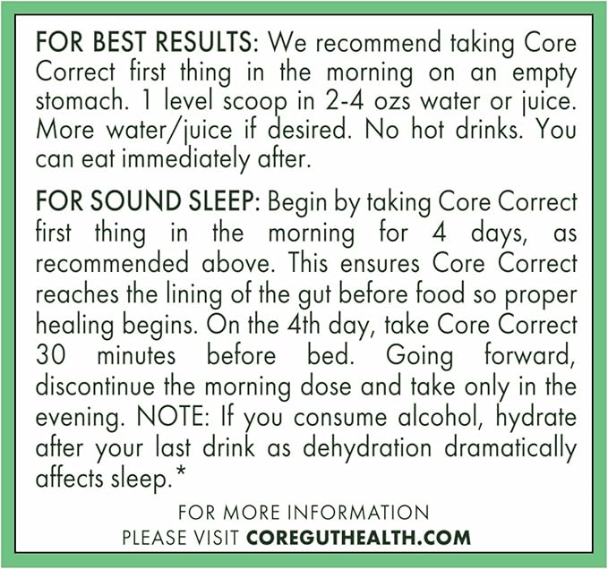 Core Correct Gut Health Powder - Formulated with L-Alanyl-L-Glutamine for Better Absorption and Healthy Intestinal Function