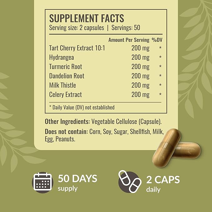 HERBAMAMA Hyaluronic Acid and Uric Acid Support Kit - Bundle of 250mg Hyaluronic Acid Gummies &amp 1200mg Uric Acid Support Capsules - Vegan Non-GMO - 2 Pack