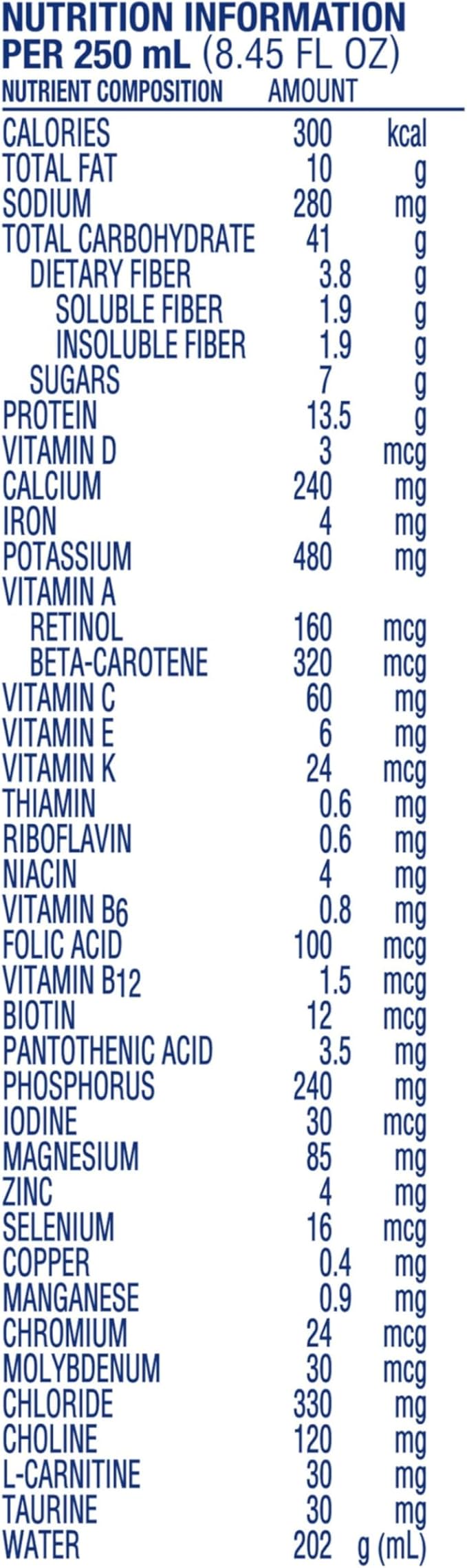 FIBERSOURCE HN High Nitrogen Complete Nutrition with Fiber Tube Feeding Formula (1.2 kcal/mL) Unflavored 8.45 Fl Oz Pack of 24