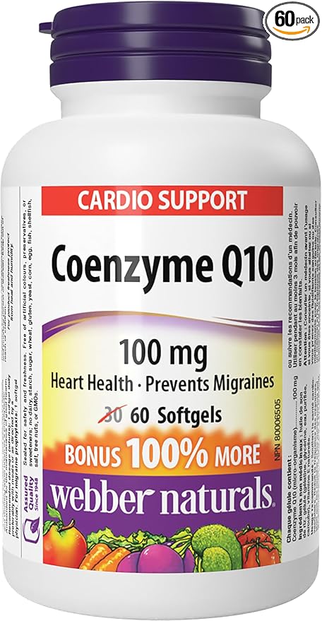 Webber Naturals Coenzyme Q10 100 mg 60 softgels