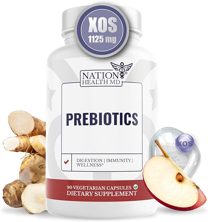 Prebiotics for Digestion Immunity and Wellness - with Inulin from Jerusalem Artichoke and Chicory Root - Prebiotics for Women &amp Men 90 Capsules