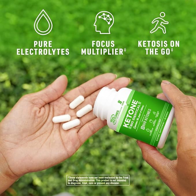 Keto BHB Salts Capsules - Sodium Calcium &amp Magnesium BHB Capsules with Patented goBHB Beta-Hydroxybutyrate Electrolytes - Exogenous Ketones Supplement for Enhanced Energy Focus &amp Rapid Ketosis