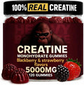 Creatine Monohydrate Gummies 5g Sugar Free Creatine with Vitamin B12 and L-Taurine | Muscle Growth for Men and Women | Low Calorie Formula 120 Gummies for 30 Servings Mixed Berry