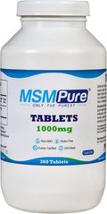 KALA HEALTH MSMPure MSM Tablets – 1000 mg US-Made MSM per Tablet for Joint Health Skin Appearance Hair &amp Nail Support – Coated for Easy Swallowing Tasteless – 360 Count
