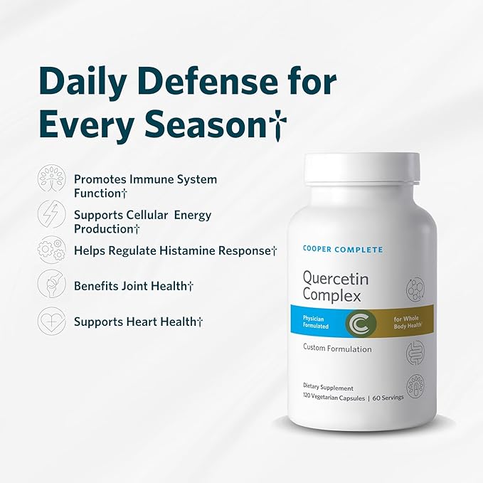 Cooper Complete Quercetin Complex 120 Capsules with Stinging Nettles Bromelain and Vitamin C Immune Support†