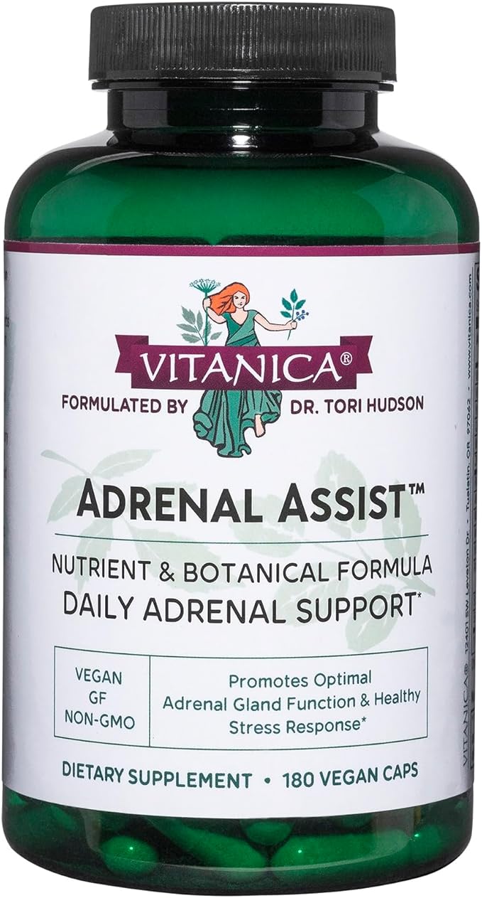 Vitanica Adrenal Assist Adrenal Support Vegan 180 Capsules