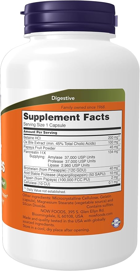 NOW Supplements CoQ10 (Coenzyme Q10) 200 mg Cardiovascular Health* 60 Veg Capsules &amp Supplements Super Enzymes Formulated with Bromelain Ox Bile Pancreatin and Papain180 Capsules