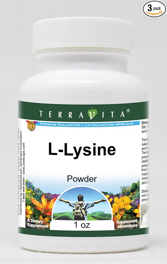 Terravita L-Lysine Powder (1 oz ZIN: 514863) - 3 Pack