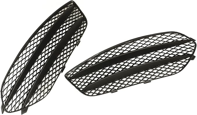 Front Bumper Fog Lamp Grille Black Replacement for CLA‑Class C117 AMG Line CLA45 2013 2014 2015