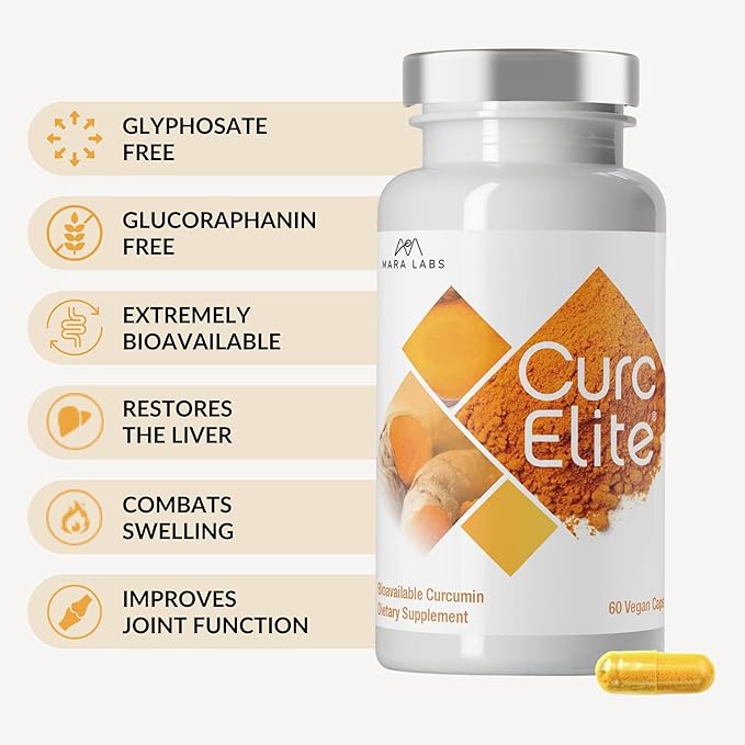 Mara Labs CurcElite Curcumin | Turmeric Extract 95% Curcuminoids | Vegan No Fillers and Non-GMO | 60 Vegan Capsules