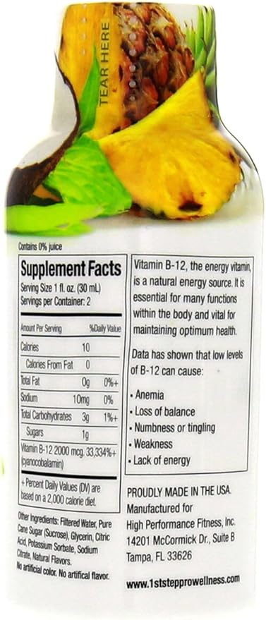 1st Step High Performance Fitness B-12 Boost 12-2oz Bottles