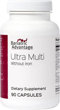 Bariatric Advantage Ultra Multi Without Iron High Potency Daily Multivitamin for Bariatric Surgery Patients with 22 Essential Vitamins and Nutrients - 90 Capsules 30 Servings