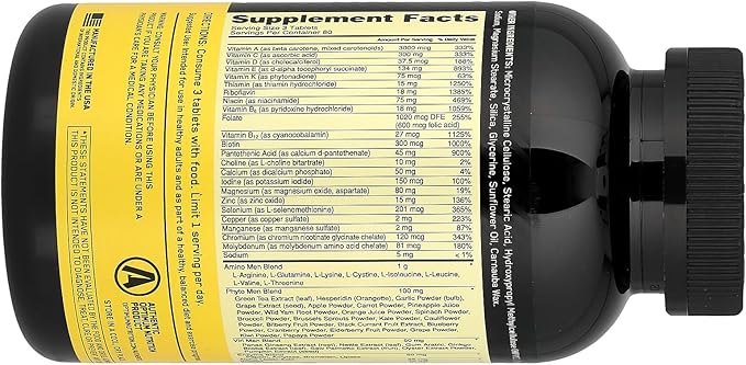 Optimum Nutrition Opti-Men Daily Multivitamin Supplement 240 Count