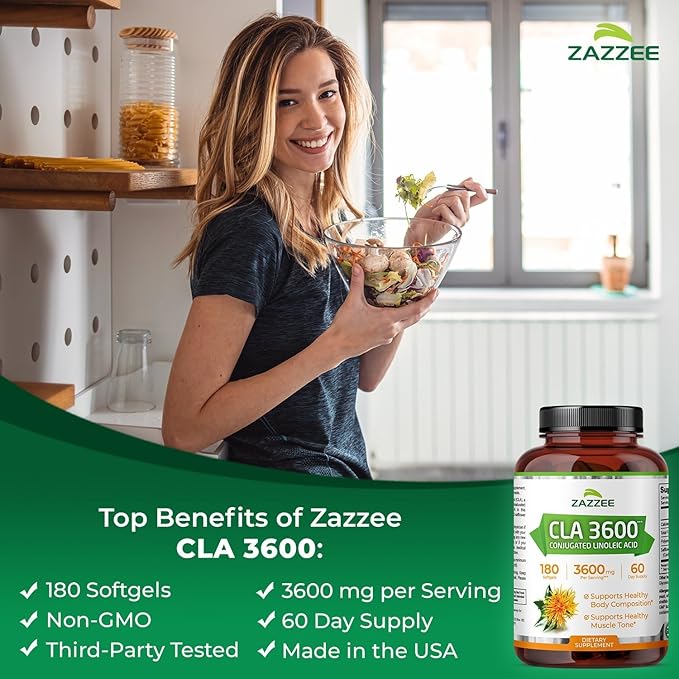 Zazzee Active Lifestyle Support Bundle | Organic Beet Root Capsules &amp High Strength Conjugated Linoleic Acid Softgels | Non-GMO &amp ISO Lab Tested (60 Servings Each)