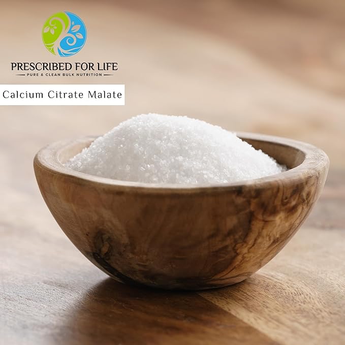 Prescribed for Life Calcium Citrate Malate Pure Vegan Calcium Powder Easy Absorption Formula Non GMO Filler &amp Additive Free (25kg)