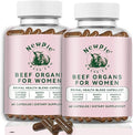 Beef Organ Supplement for Women - 5300mg Beef Liver Kidney for Hormone Balance Menstruation Energy Immunity Gut &amp Skin Health (2)