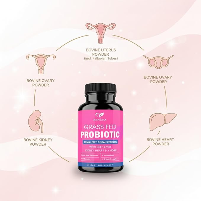 Grass-Fed Beef Liver Capsules for Women – Female-Optimized Natural Organ Supplement – Cognitive Function Immunity &amp Energy Support – Hormonal Balance – 60 Veggie Caps