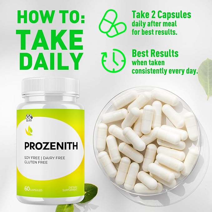 (2 Pack) Prozenith Capsules Official Prozenith Supplement with All Natural Ingredients Pro Zenith Advanced Formula Wellness Support Pills Maximum Strength Vitamin for Men and Women (120 Capsules)