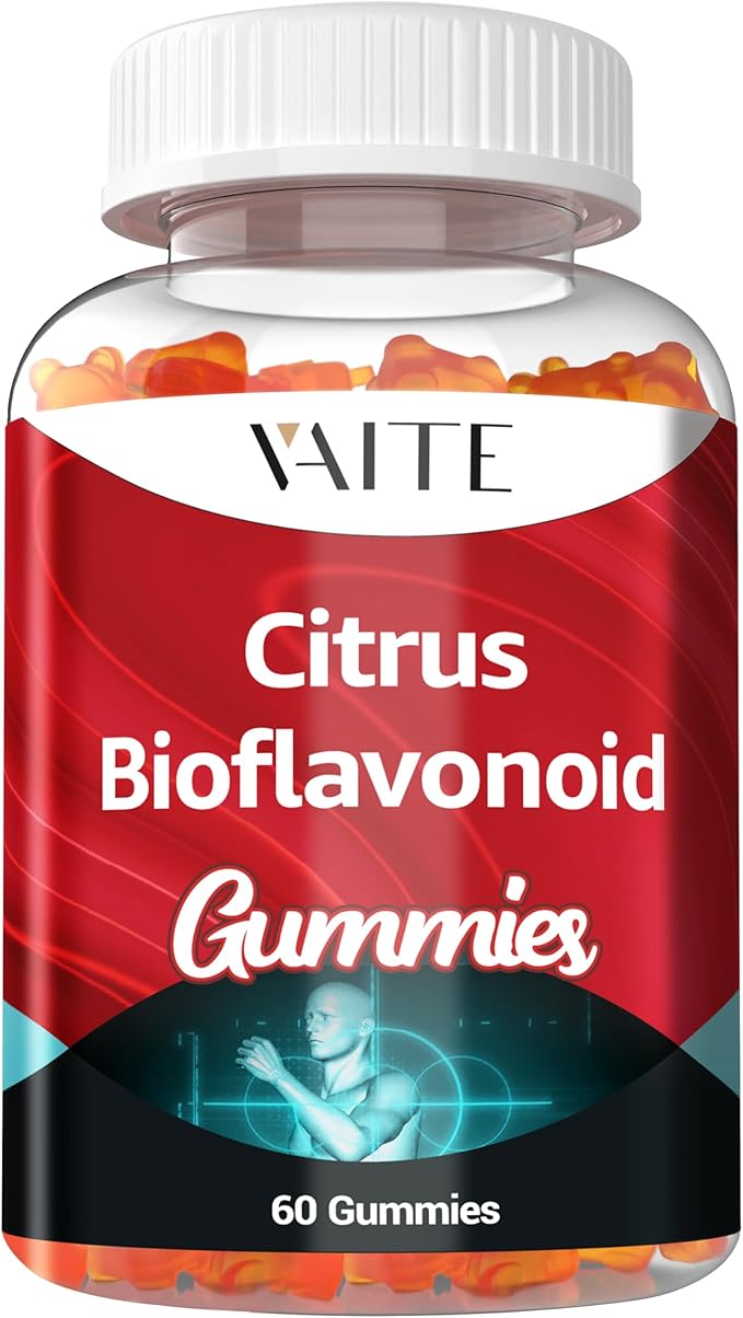 VAITE Citrus Bioflavonoid Gummies – 1000mg Chewable Complex – Vegan Plant-Based Flavonoids – Sugar-Free Non-GMO Soy &amp Gluten-Free – Daily Antioxidant Support – 60 Count