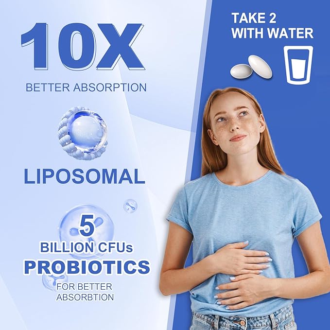 Liposomal Calcium AKG Supplement 1500mg with Vitamin D3 &amp K2 Softgels for Women &amp Men│ High Absorption│Calcium Supplements with Magnesium Glycinate Boron Probiotics &amp Vitamin C for Bone