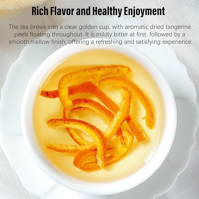 Hee Creek Dried Tangerine Peel Strips 300g/10.58oz Natural Chinese Herbal Tea Dried Orange Peel Chen Pi Sulfur Free 陈皮 橘皮丝