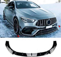 Compatible with Mercedes-Benz CLA-Class C118 CLA45 AMG 2020+ Front Bumper Spoiler Lip Car Lower Body Kit SplitterGloss Black