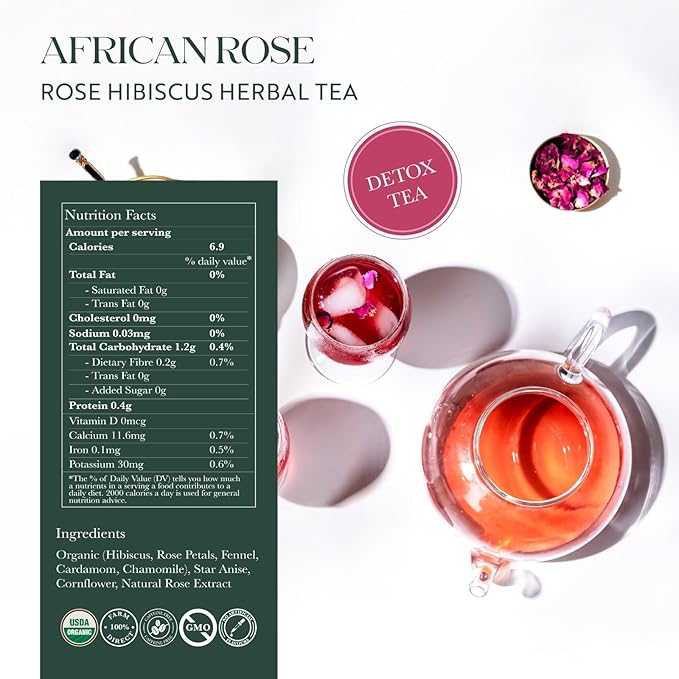 Luxmi Estates - Tea Set - All Day Wellness - 4 Packs with Valerian Ashwagandha Turmeric Ginger and Hibiscus Rose Tea | Gift for him | Gift for her