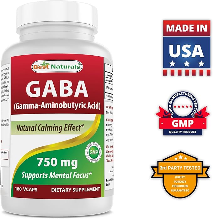 Best Naturals GABA 750 mg &amp 5-HTP 100 mg