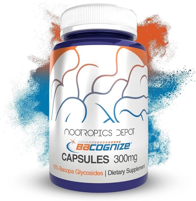 BaCognize Bacopa Monnieri Capsules | 300mg | 240 Count | Ayurvedic Herb | Nootropic Brain Booster | Supports Stress Management | Improves Memory Cognition + Mood