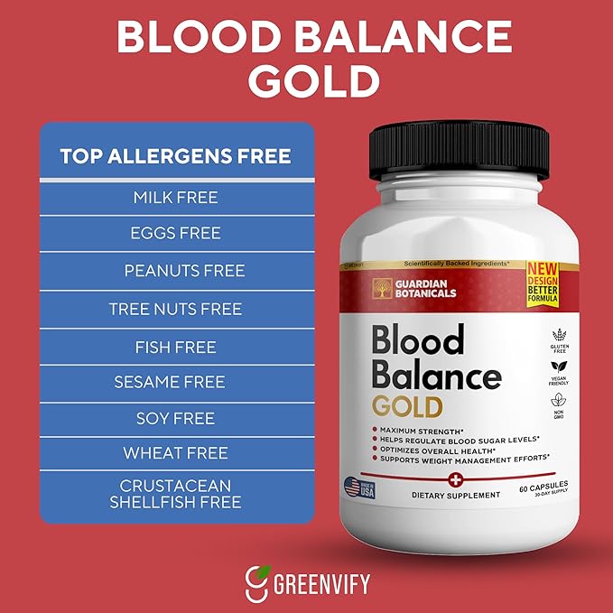 Guardian Botanicals Blood Balance All Natural Formula to Maintain Healthy Levels Maximum Strength Daily Formula Blood Balance Reviews (2 Pack - 120 Capsules)