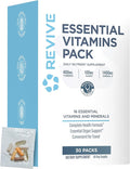Revive MD Essential Vitamin Packs for Men &amp Women – Daily Multivitamin Packets with Arjuna &amp Turmeric Extract – Supports Heart Joint &amp Organ Health – Travel-Friendly Vitamin Supplement (3