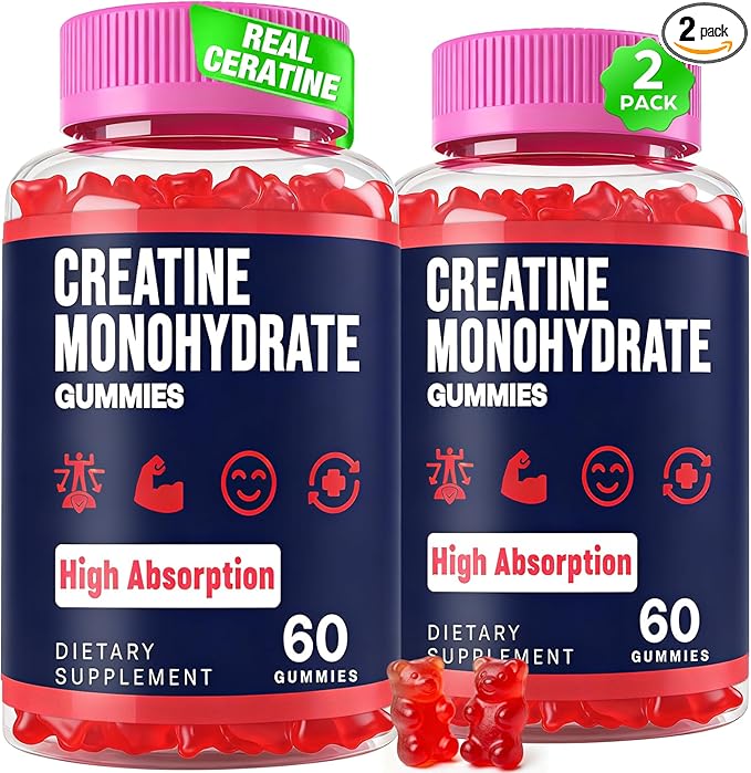 Creatine Monohydrate Gummies for Women &amp Men Creatine with Taurine &amp B6 Chewable Creatina Pre Workout Gummies for Max Strength &amp Muscle Growth Energy Endurance Creatine for Men &amp