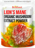 Ellie's Best Lions Mane Mushroom Extract Powder Supplement Organic 114 Servings - Double Extracted for Highest Potency - Dissolves in Coffee Tea Juice etc.4oz